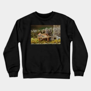 George the mouse in a log pile House color NHS heart Crewneck Sweatshirt